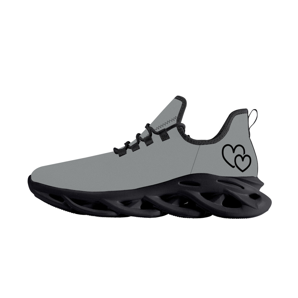 Ti Amo I love you  - Exclusive Brand  - Oslo Gray - Double Black Heart -  Flex Control Sneaker - Black Soles