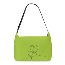 Load image into Gallery viewer, Ti Amo I love you - Exclusive Brand - Android Green - Double Script Heart - Journey Computer Shoulder Bag
