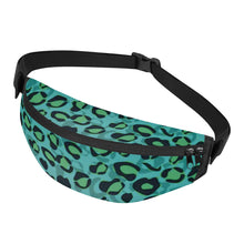 Load image into Gallery viewer, Ti Amo I love you - Exclusive Brand - Tradewind with Aqua Forest Leopard Spots - Fanny Pack
