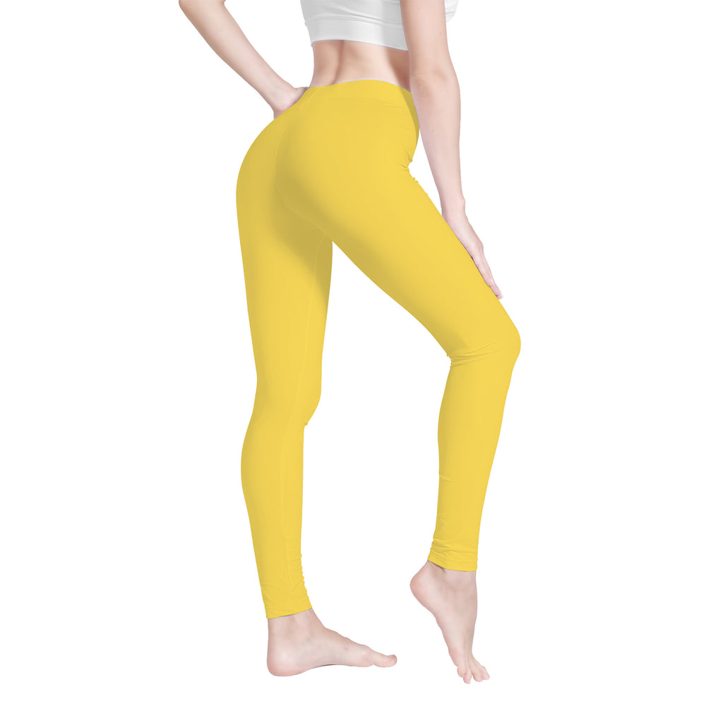 Ti Amo I love you - Exclusive Brand  - Mustard Yellow - Angry Fish - Womens / Teen Girls  / Womens Plus Size  - Yoga Leggings - Sizes XS-3XL