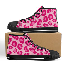 Load image into Gallery viewer, Ti Amo I love you - Exclusive Brand - Womens High-Top Canvas Shoes - Black Soles - Sizes 5-12
