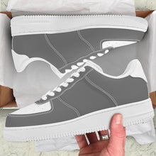 Load image into Gallery viewer, Ti Amo I love you - Exclusive Brand - Dove Gray &amp; White - Low Top Unisex Sneakers - Sizes: Big Kids 4.5-7 / Mens 4.5-14.5 / Womens 5.5-14
