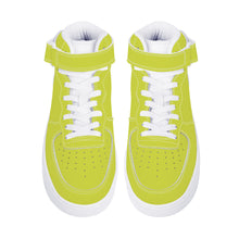 Load image into Gallery viewer, Ti Amo I love you - Alliance Lime - High Top Unisex Sneakers - Ti Amo I love you
