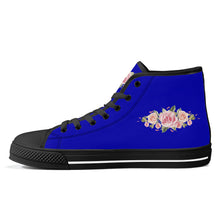 Load image into Gallery viewer, Ti Amo I love you - Exclusive Brand - High-Top Canvas Shoes - Black Soles
