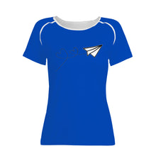 Load image into Gallery viewer, Ti Amo I love you - Exclusive Brand  - Cobalt Blue - Paper Airplane - Women&#39;s T shirt - Sizes XS-2XL
