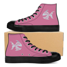 Load image into Gallery viewer, Ti Amo I love you - Exclusive Brand - Charm - Angry Fish - High Top Canvas Shoes - Black  Soles
