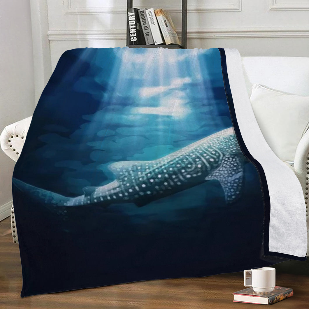 Ti Amo I love you - Exclusive Brand - Whale Shark - Micro Fleece Blankets