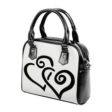 Load image into Gallery viewer, Ti Amo I love you - Exclusive Brand  - Desert Storm- Double Black Heart -  Shoulder Handbag
