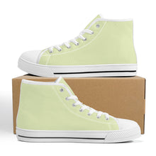 Load image into Gallery viewer, Ti Amo I love you  - Exclusive Brand - Beryl Green - Unisex High-Top Canvas Shoes - White Soles
