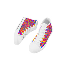 Load image into Gallery viewer, Ti Amo I love you - Exclusive Brand  - Rainbow - Kids High Top Canvas Shoes
