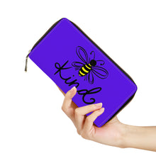 Load image into Gallery viewer, Ti Amo I love you - Exclusive Brand  - Dark Purple - Bee Kind - Zipper Purse Clutch Bag
