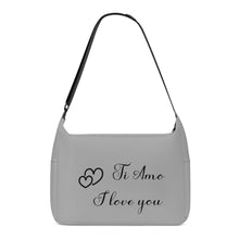 Load image into Gallery viewer, Ti Amo I love you - Exclusive Brand - Silver Chalice - Double Black Heart Logo -  Journey Computer Shoulder Bag
