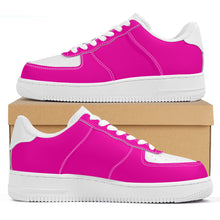 Load image into Gallery viewer, Ti Amo I love you - Exclusive Brand  - Hollywood Cerise &amp; White - Low Top Unisex Sneakers
