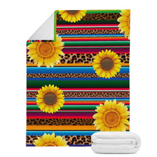 Load image into Gallery viewer, Ti Amo I love you - Exclusive Brand - Leopard &amp; Sunflowers - Micro Fleece Blankets
