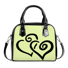 Load image into Gallery viewer, Ti Amo I love you - Exclusive Brand - Tidal Yellow - Double Black Heart -  Shoulder Handbag
