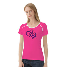 Load image into Gallery viewer, Ti Amo I love you - Exclusive Brand - French Fushia - Double Purple - Women&#39;s T shirt
