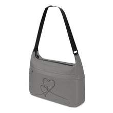 Load image into Gallery viewer, Ti Amo I love you - Exclusive Brand  - Concord Gray - Double Script Heart - Journey Computer Shoulder Bag
