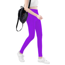 Load image into Gallery viewer, Ti Amo I love you - Exclusive Brand  - X11 Purple -  White Daisy -  Yoga Leggings
