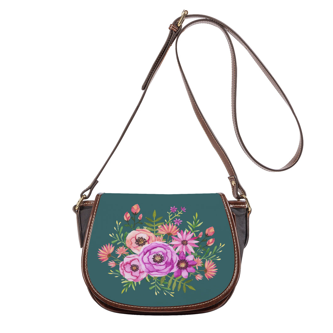 Ti Amo I love you - Exclusive Brand - William - Floral Bouquet - Saddle Bag