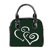 Load image into Gallery viewer, Ti Amo I love you - Exclusive Brand - Celtic - Double White Heart - Shoulder Handbag
