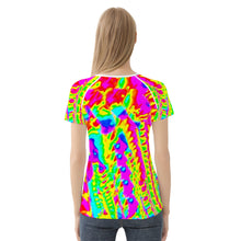 Load image into Gallery viewer, Ti Amo I love you Exclusive Brand  - Magenta/ Fushia - Cyan / Aqua - Red - Electric Violet - Harlequinn - Ripe Lemon - Blue - Women&#39;s T shirt - Sizes XS-2XL
