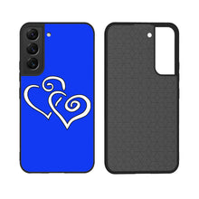 Load image into Gallery viewer, Ti Amo I love you - Exclusive Brand - Blue Blue Eyes - Double White Heart - Samsung Galaxy S22 Glass Case
