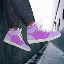 Load image into Gallery viewer, Ti Amo I love you - Exclusive Brand - Mauve &amp; Lavender - High Top Synthetic Leather Sneaker
