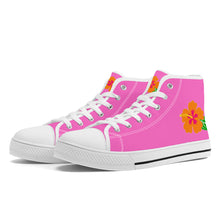 Load image into Gallery viewer, Ti Amo I love you  - Exclusive Brand  - Womens High-Top Canvas Shoes - White Soles - Ti Amo I love you
