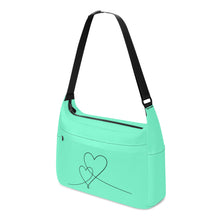 Load image into Gallery viewer, Ti Amo I love you - Exclusive Brand - Aquamarine - Double Script Heart - Journey Computer Shoulder Bag
