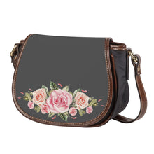 Load image into Gallery viewer, Ti Amo I love you - Exclusive Brand - Davy&#39;s Grey - Roses - Saddle Bag
