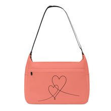 Load image into Gallery viewer, Ti Amo I love you - Exclusive Brand - Salmon - Double Script Heart - Journey Computer Shoulder Bag

