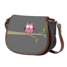 Load image into Gallery viewer, Ti Amo I love you - Exclusive Brand - Davy&#39;s Gray - Charm Colored Owl - Saddle Bag
