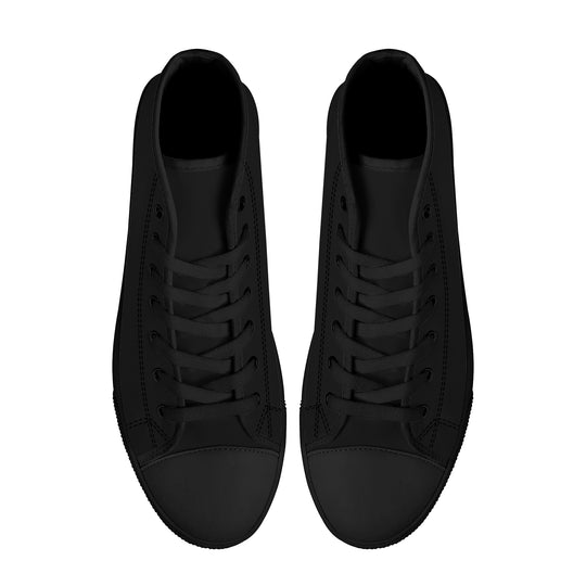 Ti Amo I love you - Exclusive Brand - Black -  High-Top Canvas Shoes - Black Soles