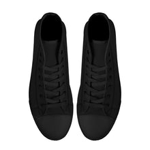 Load image into Gallery viewer, Ti Amo I love you - Exclusive Brand - Black -  High-Top Canvas Shoes - Black Soles
