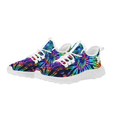 Load image into Gallery viewer, Ti Amo I love you - Exclusive Brand  - Mens / Womens - Blue Zodiac, Curious Blue, Malachite, Purple Heart - Tie- Dye - Mesh Knit Shoes - White Soles
