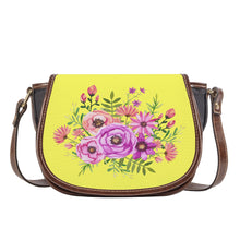 Load image into Gallery viewer, Ti Amo I love you - Exclusive Brand - Laser Lemon - Floral Bouquet - Saddle Bag
