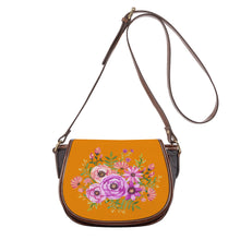 Load image into Gallery viewer, Ti Amo I love you - Exclusive Brand - Tahiti Gold - Floral Bouquet - Saddle Bag
