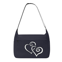 Load image into Gallery viewer, Ti Amo I love you - Exclusive Brand - Charade - Double White Heart - Journey Computer Shoulder Bag
