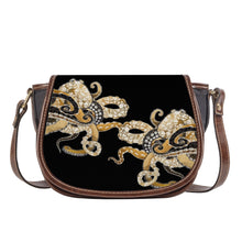 Load image into Gallery viewer, Ti Amo I love you - Exclusive Brand - Black  - Octopi - Saddle Bag
