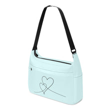 Load image into Gallery viewer, Ti Amo I love you - Exclusive Brand - Baby Blue 2 - Double Script Heart - Journey Computer Shoulder Bag
