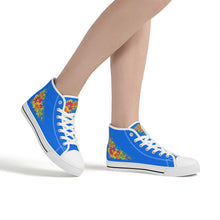 Load image into Gallery viewer, Ti Amo I love you - Exclusive Brand  - High-Top Canvas Shoes - White Soles
