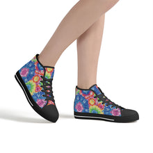 Load image into Gallery viewer, Ti Amo I love you - Exclusive Brand - Tie-Dye- High-Top Canvas Shoes - Black Soles
