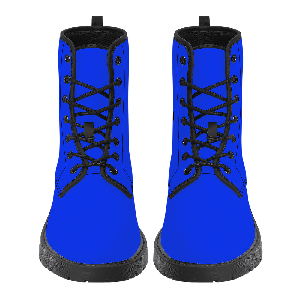 Ti Amo I love you Exclusive Brand - Blue Blue Eyes - Double Black Heart - Synthetic Leather Boots