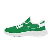 Load image into Gallery viewer, Ti Amo I love you - Exclusive Brand  - Fun Green -  Double Heart - Womens Mesh Knit Shoes - White Soles
