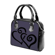 Load image into Gallery viewer, Ti Amo I love you - Exclusive Brand - Gunpowder - Double Black Heart -  Shoulder Handbag
