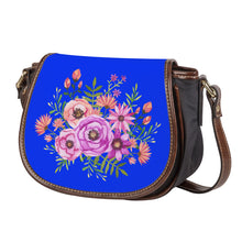 Load image into Gallery viewer, Ti Amo I love you - Exclusive Brand - Blue Blue Eyes - Floral Bouquet - Saddle Bag
