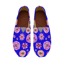 Load image into Gallery viewer, Ti Amo I love you  - Exclusive Brand  - Neon Blue with Flowers - Casual Flat Driving Shoe
