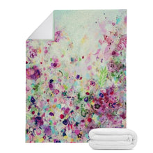 Load image into Gallery viewer, Ti Amo I love you - Exclusive Brand  - Surf Crest Floral Pattern - Micro Fleece Blankets
