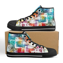 Load image into Gallery viewer, Ti Amo I love you - Exclusive Brand - High-Top Canvas Shoes - Black Soles
