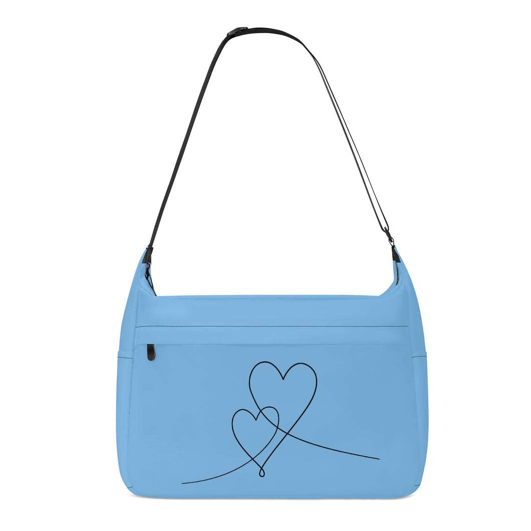 Ti Amo I love you - Exclusive Brand  - Aero Blue - Double Script Heart - Journey Computer Shoulder Bag